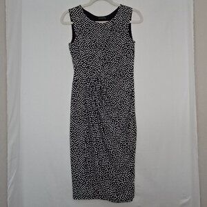 Women's Enfocus Studio Black and White Poka Dot Midi Length Dress. No size tag